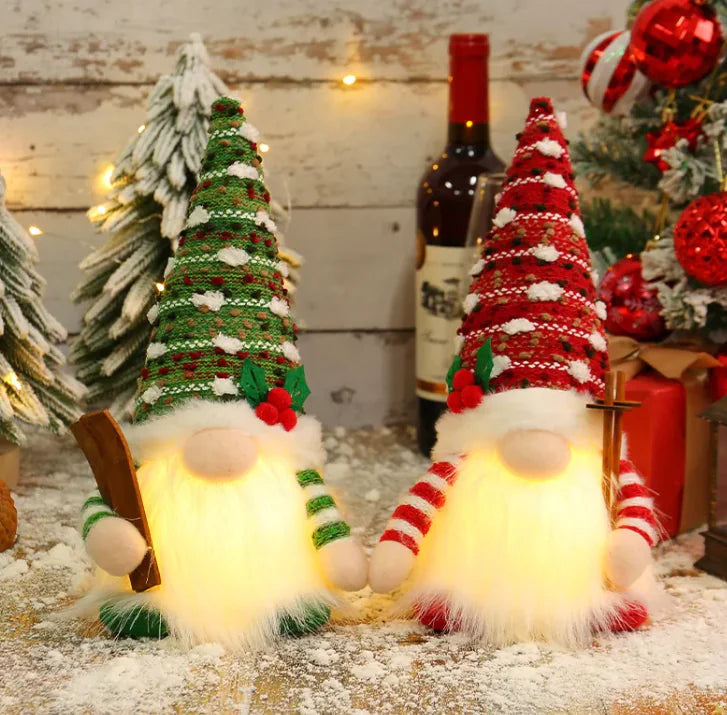 Glowing Holiday Sled Figurine
