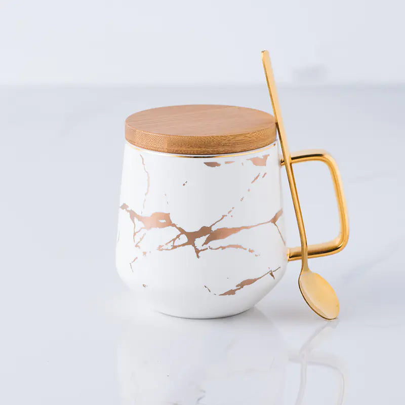 Marble Pattern Ceramic Mug for Home and Office