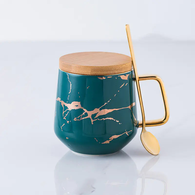 Marble Pattern Ceramic Mug for Home and Office