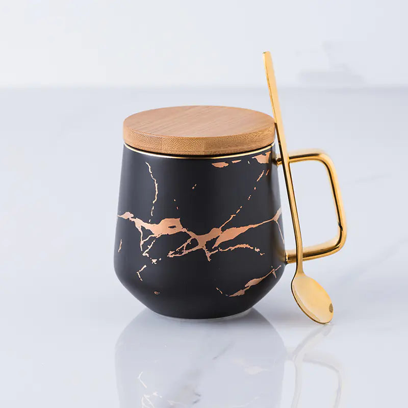 Marble Pattern Ceramic Mug for Home and Office