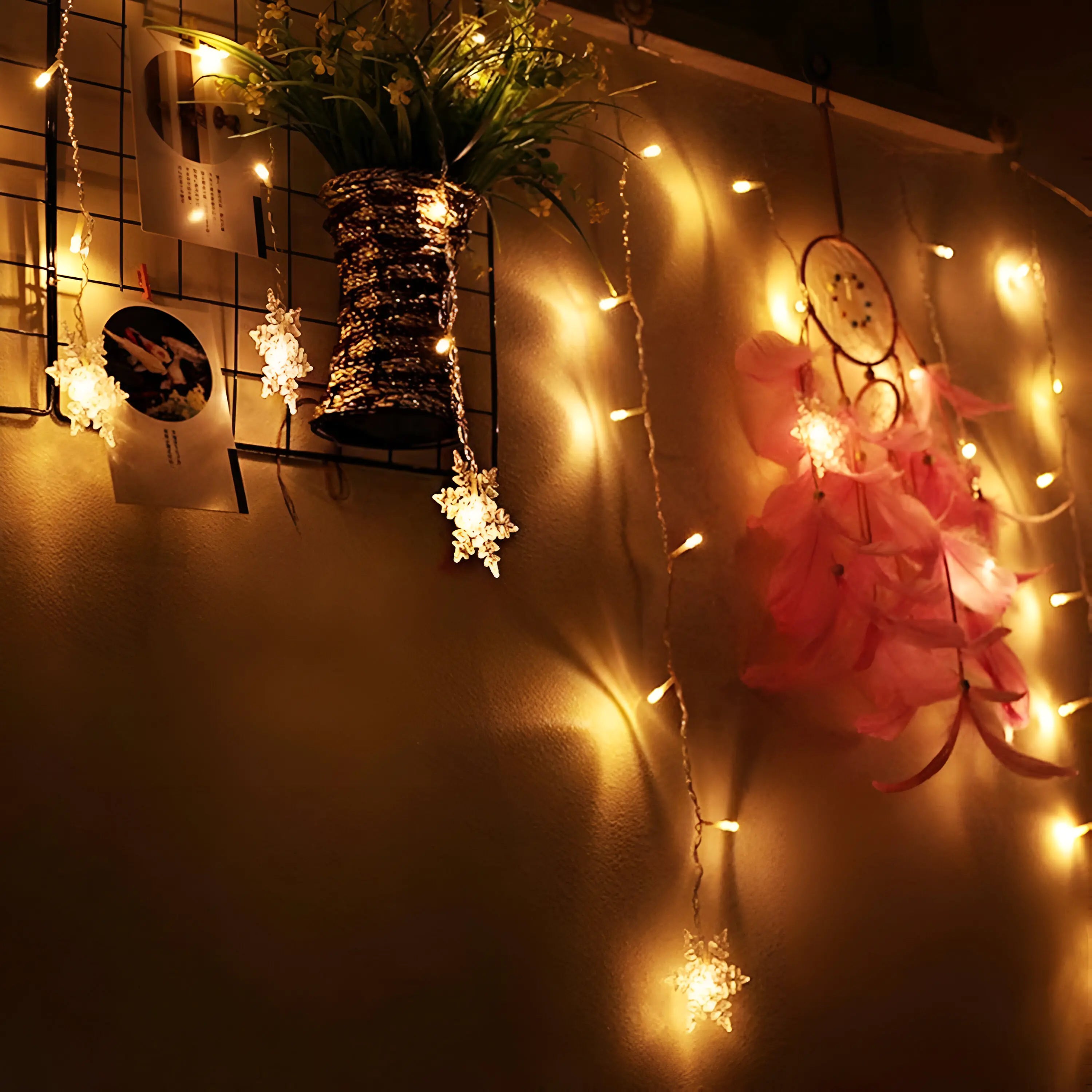 Snowflake Fairy Curtain Lights