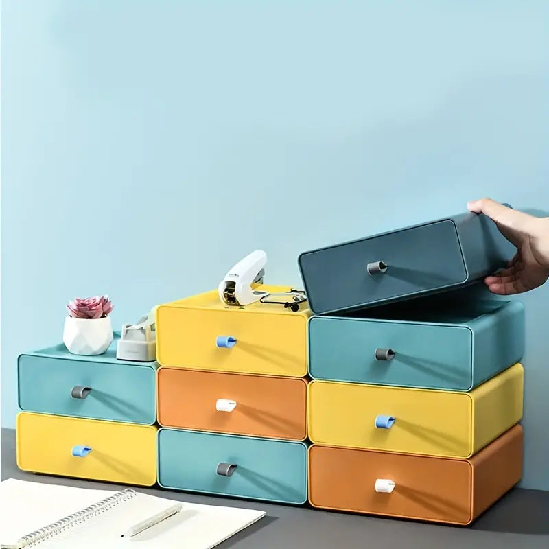 Stackable Plastic Drawer Organizer for Home & Office