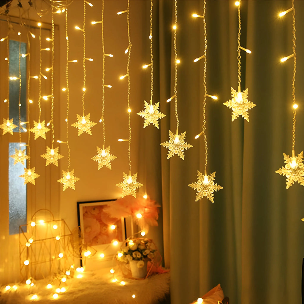 Snowflake Fairy Curtain Lights