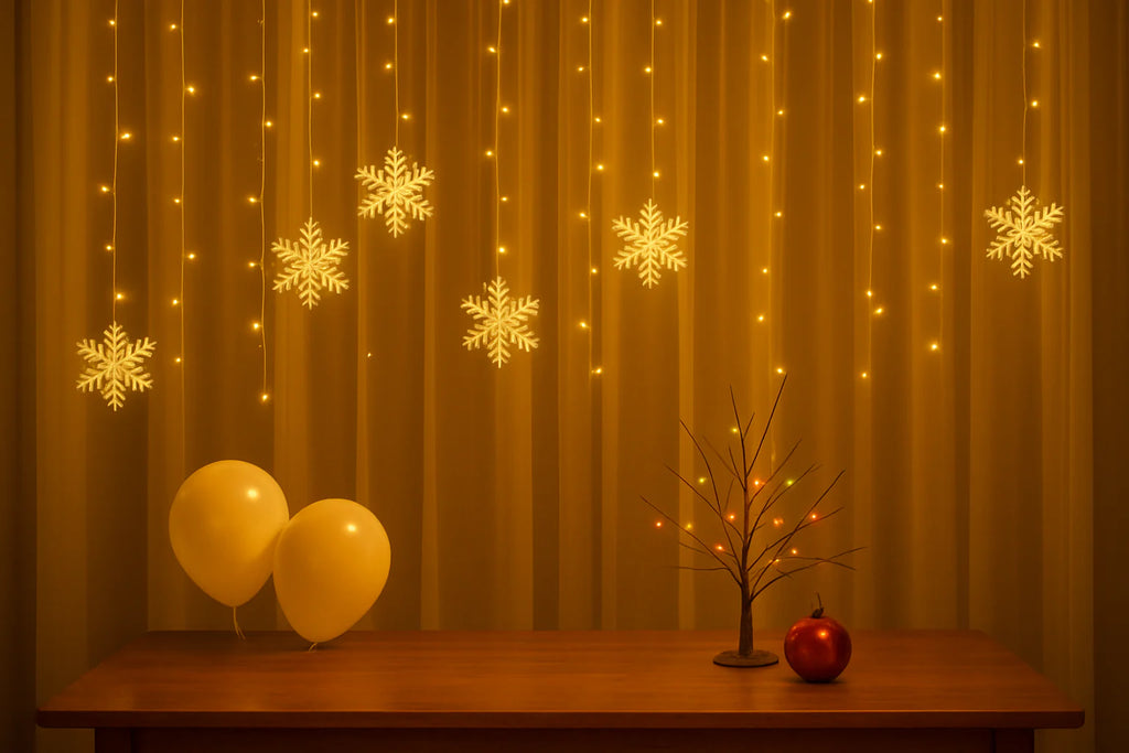 Snowflake Fairy Curtain Lights