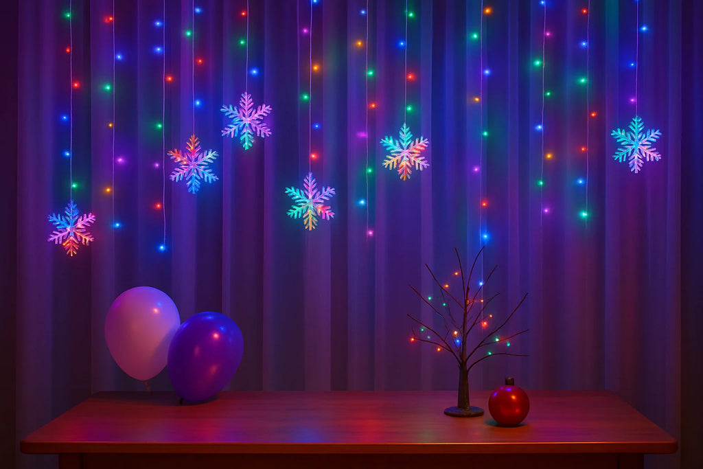 Snowflake Fairy Curtain Lights